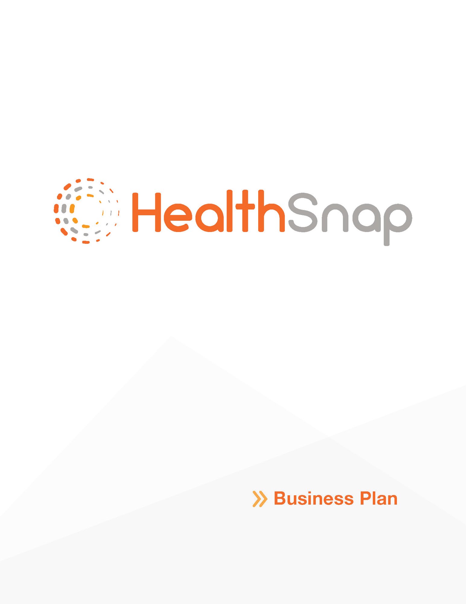 HealthSnap Business Plan Cover
